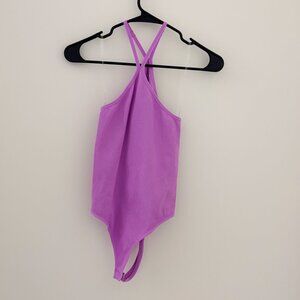 Wild Fable Bright Purple X Spaghetti Strap Ribbed Body Suit Small